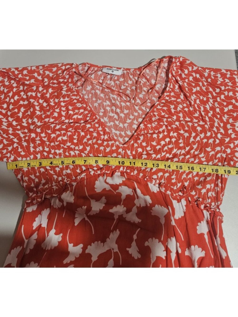 Diane Von Furstenberg DVF For Target Ginkgo Cherry Tomato Maxi Dress M - Picture 6 of 8